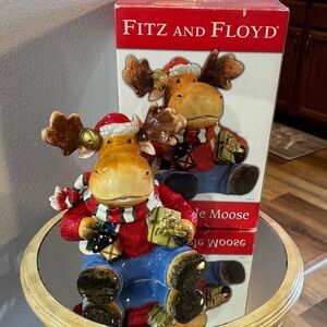 Fitz and Floyd Festive Moose Cookie Jar